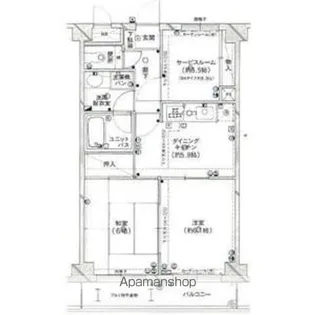 ダイアパレス沼垂四ツ角【4階】の間取り