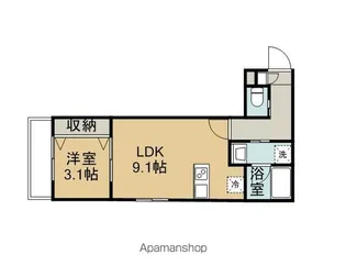 SQUARE志賀本通【3階】の間取り