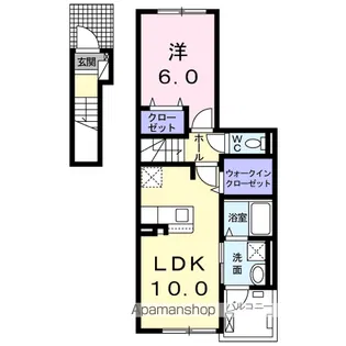 ティータウン Ⅱ【2階】の間取り