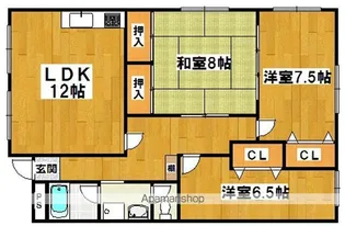 リバーマンション【2階】の間取り
