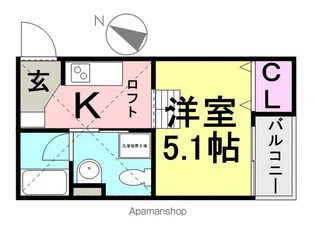 スカイヴィラ東難波【2階】の間取り