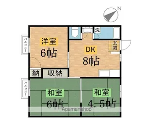 リリーハイム三瓶【2F号室】の間取り