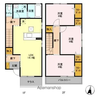 パレス.ボナール211 A【1階】の間取り