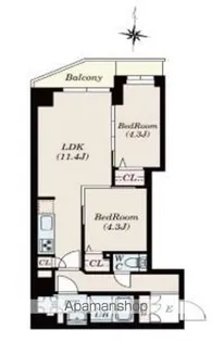 GRANPASEO菊川【2階】の間取り