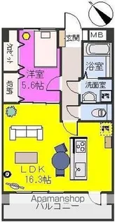 1LDKの間取り画像