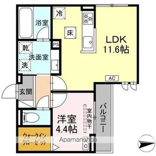 ルヴィータ高道【1階】の間取り
