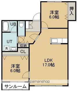 シェル久根別【1階】の間取り
