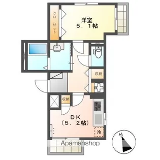 アンビシャス千葉城前【5階】の間取り