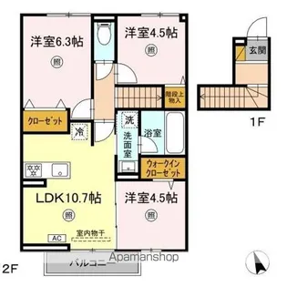 オルメル【2階】の間取り
