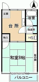 愛谷マンション1・2【1F号室】の間取り