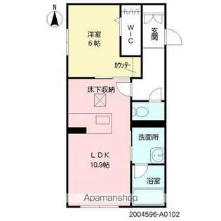 シャーメゾン 日向【102号室】の間取り