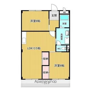 ハイム志ノ島【3階】の間取り