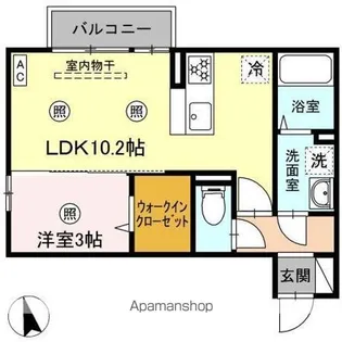 スカイブルーA【2階】の間取り