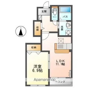 アーバングレイス【1階】の間取り