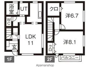 メゾンパルク【22号室】の間取り