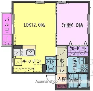 サンテュール【2階】の間取り