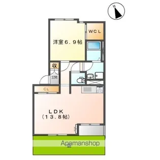 エトワール・ドゥ【1階】の間取り