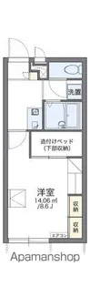 レオパレス朝日【108号室】の間取り