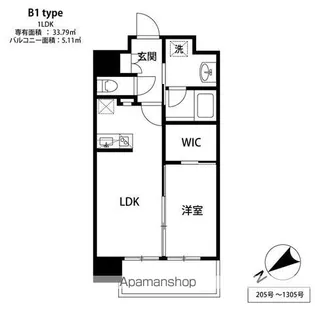 THE天神シティ【5階】の間取り