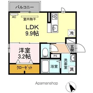セジュール キューヴ【2階】の間取り