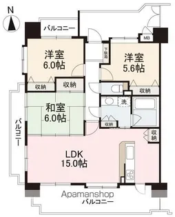 ダイアパレスエクセラン木太701号【701号室】の間取り