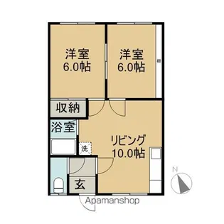 桐山マンション【16号室】の間取り