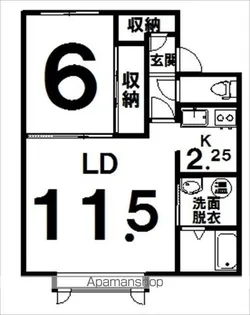 コーポイケダB【1階】の間取り