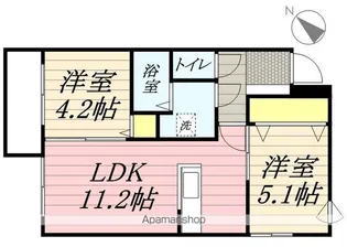 プラージュ銭函【303号室】の間取り