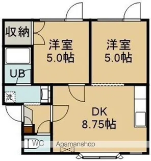 ソニック本通【102号室】の間取り