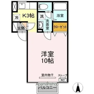 ボナージュ・ポム【2階】の間取り