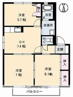 シャーメゾン平木 A・B棟【1階】の間取り