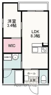 グランスタジオ泉町【101号室】の間取り