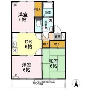 セントラルヴィレッジ桑原 B棟【B105号室】の間取り