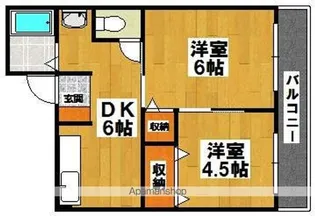 シェモア堺【1階】の間取り