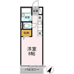 ドミトリー菱山【205号室】の間取り