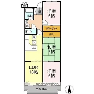 ハイツ高橋【1階】の間取り