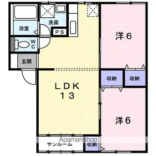 アマリュージュF・B【2階】の間取り