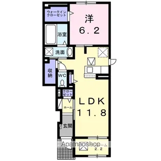 メゾン ブリリア【1階】の間取り