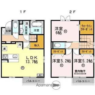 メゾンランタン【I号室】の間取り