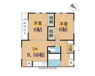 ブランC【202号室】の間取り