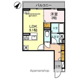 ラポーム西川口【3階】の間取り