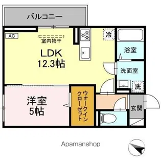 ミョー・インペリアル【1階】の間取り