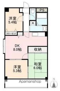 ディアコート茜【604号室】の間取り