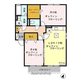 メゾン・トモトール AB【1階】の間取り