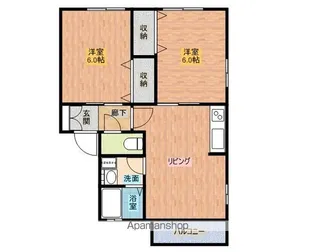 メゾン・ラピス【202号室】の間取り