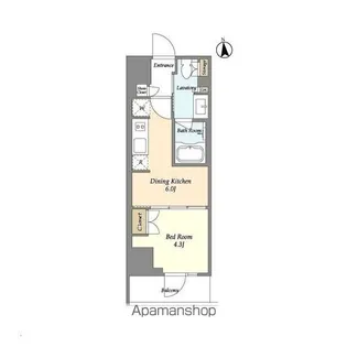 LASANTE 上野【2階】の間取り