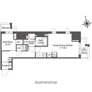 コンフォリア東上野【5階】の間取り