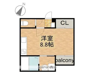 GRANDTIC ROOM’S白金【1階】の間取り
