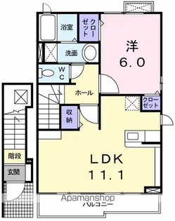 ジーラ・ソーレ Ⅰ【2階】の間取り