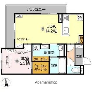 パサログランデ賑町【303号室】の間取り